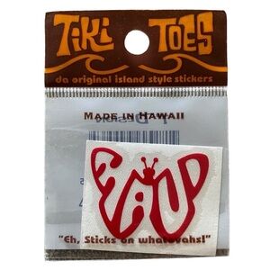 MAUI Butterfly Tiki Toes 1” Island Style Vinyl Sticker - Made in Hawaii - NEW
